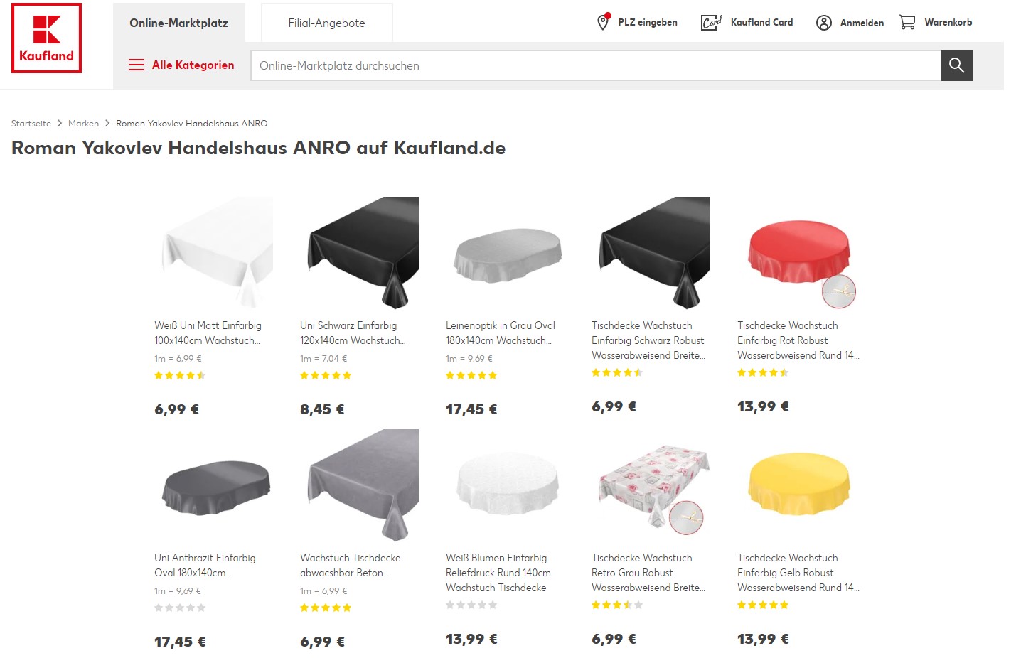 wachstuch tischdecke kaufland.de marktplatz